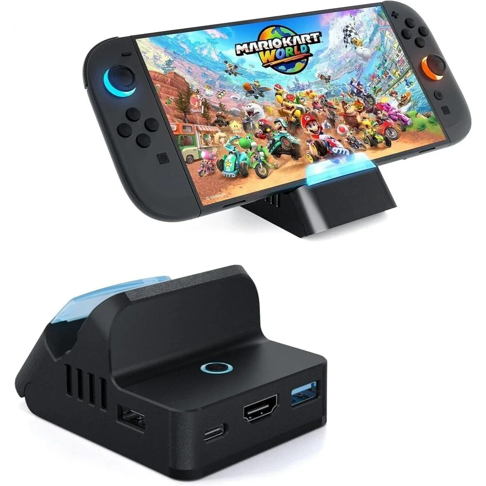 PORTHOLIC Nintendo Switch 2 Dock 4K HDMI 60W PD Portable TV Charging Stand